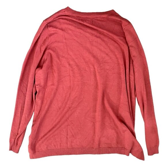 41 HAWTHORN Crew Neck Pullover Sweater Aubree Orange Sz 2X Plus Fall Side Slit - Picture 2 of 9